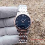 Swiss Replica Omega De Ville Hour Vision Ladies Watch 2 Tone Rose Gold 32mm